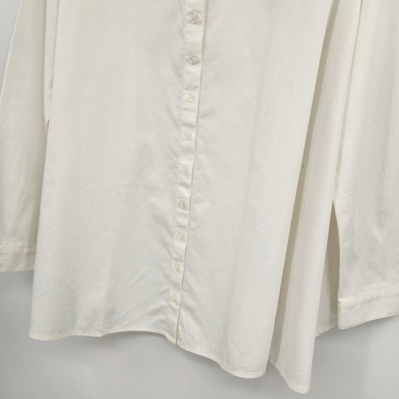 CAbi Its A Wrap Long Sleeve Button Front Shirt Womens Size Medium White - Picture 3 of 8
